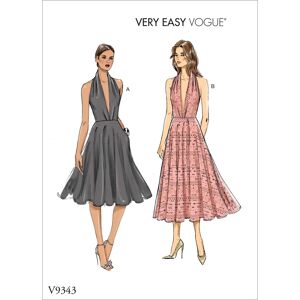 Vogue Model V9343A5 Dress Pattern - Fitted, Unlined, Variations Vogue Model V9343A5 Dress Pattern - Fitted, Unlined, Variations