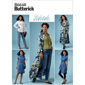 Patron de couture Butterick B6640A5 - Robe, Top, Gilet, Pantalon, Peignoir Patron de couture Butterick B6640A5 - Robe, Top, Gilet, Pantalon, Peignoir