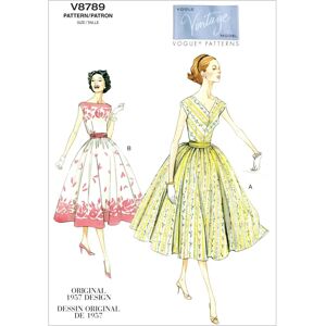 Vogue Vintage Women's Dresses Sewing Pattern - 8789 Vogue Vintage Women's Dresses Sewing Pattern - 8789