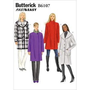 Butterick 6107Y Coat - Easy, Sizes 32 to 42 Butterick 6107Y Coat - Easy, Sizes 32 to 42