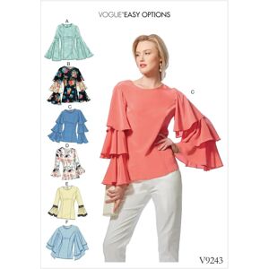 Patron Vogue Modèle 9243 Top à Manches Évasées - Patron de Couture Patron Vogue Modèle 9243 Top à Manches Évasées - Patron de Couture