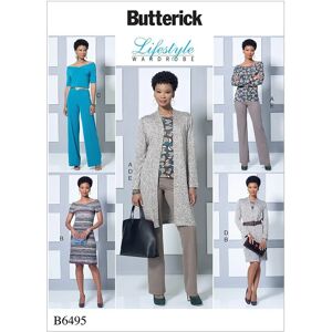 Butterick B6495ZZ Multicolor Sewing Pattern - Dress, Top, Jacket, Trousers Butterick B6495ZZ Multicolor Sewing Pattern - Dress, Top, Jacket, Trousers