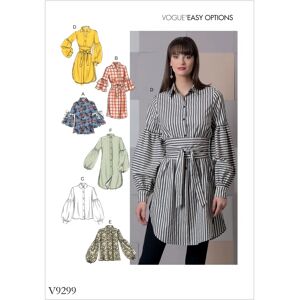 Patron de couture pour top femme avec ceinture Vogue - Patron de vêtement Patron de couture pour top femme avec ceinture Vogue - Patron de vêtement