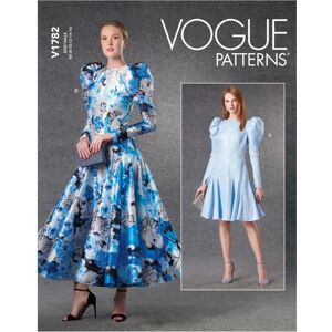 Vogue Model 1782 F5 Dress Pattern with Puff Sleeves Vogue Model 1782 F5 Dress Pattern with Puff Sleeves