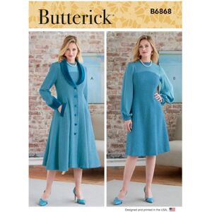 Patron Butterick 6868 - Manteau et Robe à couture princesse - Patron de couture Patron Butterick 6868 - Manteau et Robe à couture princesse - Patron de couture