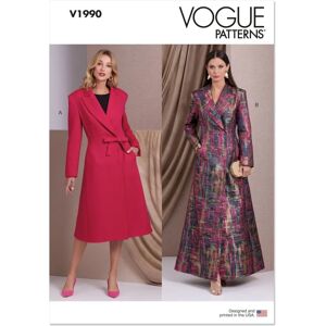 Vogue V1990 Pattern - Coat with Peak Lapels Vogue V1990 Pattern - Coat with Peak Lapels