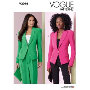 Vogue Vogue V2016U5 Fitted Princess Seam Lined Jacket - Jacket Vogue Vogue V2016U5 Fitted Princess Seam Lined Jacket - Jacket