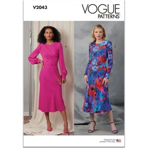 Vogue V2043 Dress Pattern - Princess Seamed, Asymmetric Front Vogue V2043 Dress Pattern - Princess Seamed, Asymmetric Front