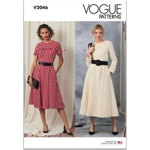 Patron Vogue V2046 Robe - Couture princesse, Jupe gored, Manches courtes Patron Vogue V2046 Robe - Couture princesse, Jupe gored, Manches courtes