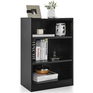 Estantería negra de 3 niveles Costway - Mueble de almacenamiento y exhibición Estantería negra de 3 niveles Costway - Mueble de almacenamiento y exhibición