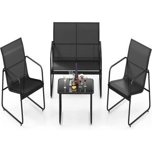 Conjunto de Muebles de Jardín Costway - Mesa, Sofá, 2 Sillas - Exterior Conjunto de Muebles de Jardín Costway - Mesa, Sofá, 2 Sillas - Exterior