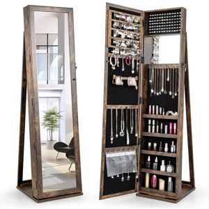 Costway Armoire à Bijoux - Miroir Pleine Longueur, Rangement Sécurisé - Publicité Costway Armoire à Bijoux - Miroir Pleine Longueur, Rangement Sécurisé - Publicité