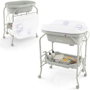 Costway Table à Langer Bébé 4-en-1 20L 35kg Gris clair - Changing table - Publicité Costway Table à Langer Bébé 4-en-1 20L 35kg Gris clair - Changing table - Publicité