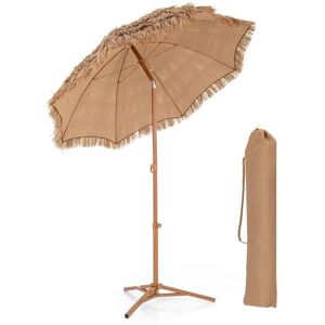 Costway - parasol de 200 cm - Revestido de paja - Inclinación 30° - Portátil Costway - parasol de 200 cm - Revestido de paja - Inclinación 30° - Portátil