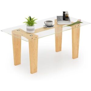 Costway - Glass Coffee Table - 100 cm - coffee table - Publicité Costway - Glass Coffee Table - 100 cm - coffee table - Publicité