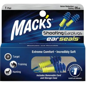 Mack's Ear Seals Protetores de ouvido de uso duplo - Água & Ruído Mack's Ear Seals Protetores de ouvido de uso duplo - Água & Ruído
