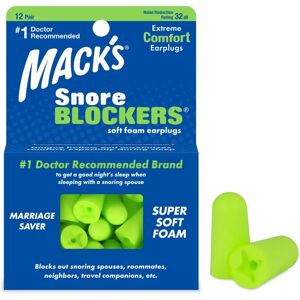 Mack's Snore Blockers Lime Ear Plugs - Ear Plugs Mack's Snore Blockers Lime Ear Plugs - Ear Plugs