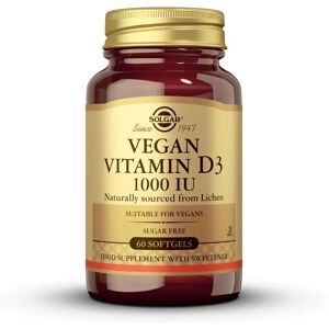 Solgar Vegan Vitamin D3 1000ui Soft Capsules - Vegan D3 from Lichens - Supports Immun & Bone Health Solgar Vegan Vitamin D3 1000ui Soft Capsules - Vegan D3 from Lichens - Supports Immun & Bone Health