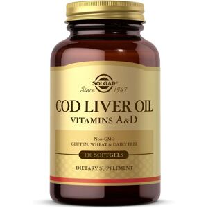 Solgar Norwegian Cod Liver Oil Softgels - Vitamin A & D Supplement - 100 S Gels Solgar Norwegian Cod Liver Oil Softgels - Vitamin A & D Supplement - 100 S Gels