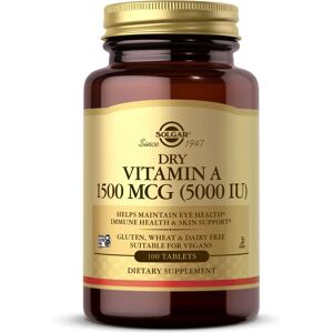 Solgar Vitamin A 5000 IU - Vegan, 100 Tabs - Dietary Supplements Solgar Vitamin A 5000 IU - Vegan, 100 Tabs - Dietary Supplements