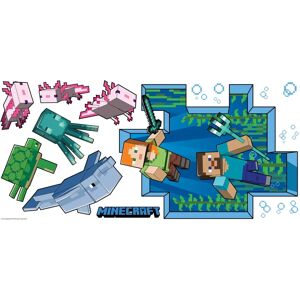 ROOMMATES Stickers Muraux Minecraft - Grand + 16 Petites - Décoration Chambre Enfant - Publicité ROOMMATES Stickers Muraux Minecraft - Grand + 16 Petites - Décoration Chambre Enfant - Publicité