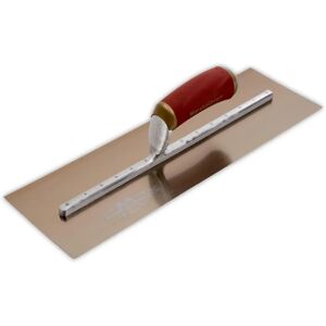 Marshalltown MPB165GSD Gold Stainless Steel Trowel - Finishing - 16x5in Marshalltown MPB165GSD Gold Stainless Steel Trowel - Finishing - 16x5in