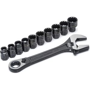 Crescent Crescent CRECPTAW8 X6 Pass-Thru Adjustable Wrench Set 11 Piece - Adjustable Wrench Set Crescent Crescent CRECPTAW8 X6 Pass-Thru Adjustable Wrench Set 11 Piece - Adjustable Wrench Set