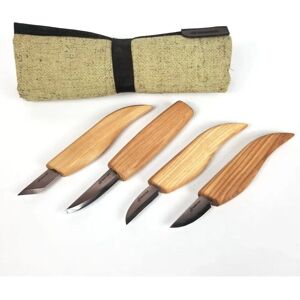 Conjunto Básico de 4 Facas BeaverCraft S07 - Ferramentas de Escultura em Madeira Conjunto Básico de 4 Facas BeaverCraft S07 - Ferramentas de Escultura em Madeira