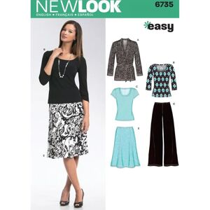 Patron New Look 6735 - Modèle de couture pour jupe, pantalon, veste, t-shirt - Conception britannique - Publicité Patron New Look 6735 - Modèle de couture pour jupe, pantalon, veste, t-shirt - Conception britannique - Publicité