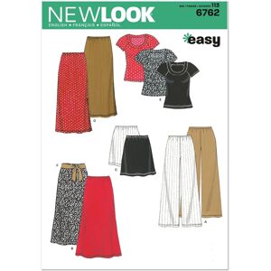 Patron de couture New Look 6762 - Jupe, pantalon, t-shirt - Multicolore - Publicité Patron de couture New Look 6762 - Jupe, pantalon, t-shirt - Multicolore - Publicité