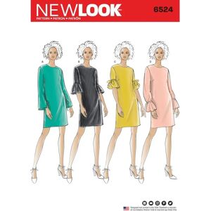 Patron New Look 6524 - Robe pour femme avec variations de manches - Publicité Patron New Look 6524 - Robe pour femme avec variations de manches - Publicité