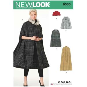 Patron New Look 6535 - capes et manteaux col montant - Publicité Patron New Look 6535 - capes et manteaux col montant - Publicité