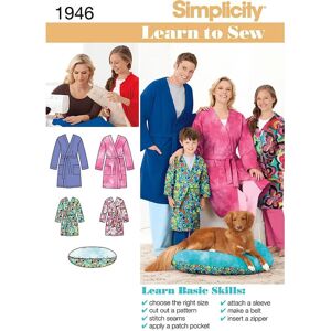 Simplicity S1946.A Unisex Robe Sewing Pattern - Sewing Pattern Simplicity S1946.A Unisex Robe Sewing Pattern - Sewing Pattern