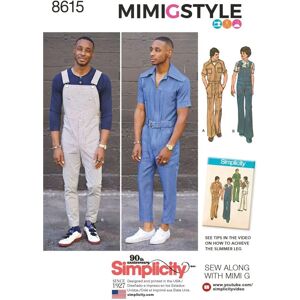 Simplicity Men's Vintage Jumpsuit and Overalls Sewing Pattern - S8615 Simplicity Men's Vintage Jumpsuit and Overalls Sewing Pattern - S8615