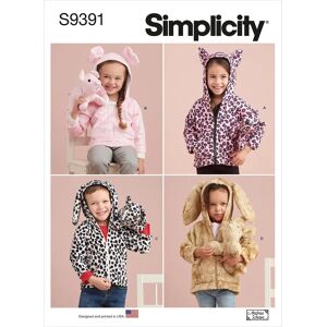 Simplicity S9391 Sewing Pattern for Plush Animals & Hooded Jackets Simplicity S9391 Sewing Pattern for Plush Animals & Hooded Jackets