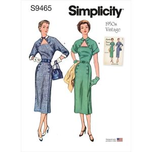 Simplicity Misses' 1950s Vintage Dress Sewing Pattern - S9465 Simplicity Misses' 1950s Vintage Dress Sewing Pattern - S9465