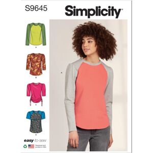 Simplicity Misses' Knit Tops Sewing Pattern - S9645 Simplicity Misses' Knit Tops Sewing Pattern - S9645