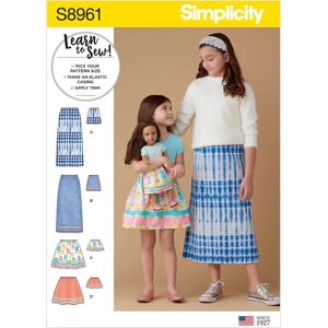 Simplicity Model 8961 Girls' Skirts Sewing Pattern - Dressmaking & Toy Making Simplicity Model 8961 Girls' Skirts Sewing Pattern - Dressmaking & Toy Making