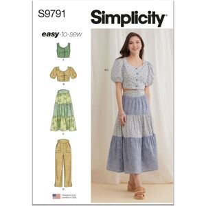 Simplicity S9791 Crop Top Skirt Pants Sewing Pattern - Clothing Pattern Simplicity S9791 Crop Top Skirt Pants Sewing Pattern - Clothing Pattern