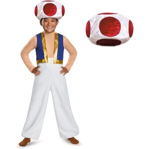 Super Mario Toad Deluxe Costume - Kids Fancy Dress Super Mario Toad Deluxe Costume - Kids Fancy Dress