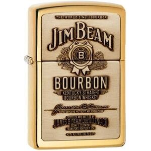 Zippo Jim Beam Full Label Chrome Tändare - Vindskydd Zippo Jim Beam Full Label Chrome Tändare - Vindskydd