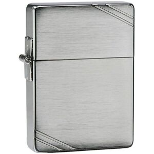 Zippo replika z chromu szczotkowanego 1935 z pasami - Wiatroszczelny zapalniczka Zippo replika z chromu szczotkowanego 1935 z pasami - Wiatroszczelny zapalniczka