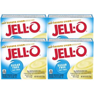Jell-O Crème à la Banane Sans Sucre - Mélange pour Pudding et Gâteau - Publicité Jell-O Crème à la Banane Sans Sucre - Mélange pour Pudding et Gâteau - Publicité