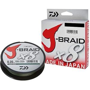Daiwa J-Braid x8 300m - 79lb - Dark Green - Fishing Line Daiwa J-Braid x8 300m - 79lb - Dark Green - Fishing Line