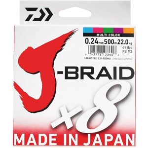 Daiwa J-Braid X8 500m - 0.42mm Multi-color - Braided Fishing Line Daiwa J-Braid X8 500m - 0.42mm Multi-color - Braided Fishing Line