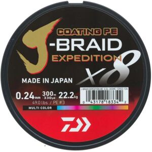 Daiwa J-Braid Expedition X8 - 300m Multi-Color Braided Line Daiwa J-Braid Expedition X8 - 300m Multi-Color Braided Line