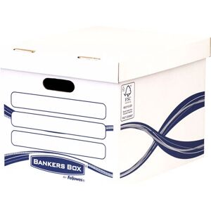 Fellowes 4460801 Storage Box - Rectangular, Blue & White Fellowes 4460801 Storage Box - Rectangular, Blue & White