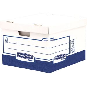 Fellowes Model 4461601 Storage Box - Heavy Duty, 5-Stack, Blue/White Fellowes Model 4461601 Storage Box - Heavy Duty, 5-Stack, Blue/White