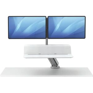 Fellowes Lotus RT - Adjustable Dual Screen Sit-Stand Workstation - White Fellowes Lotus RT - Adjustable Dual Screen Sit-Stand Workstation - White