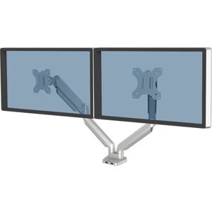 Support Double Moniteur Fellowes Argent - Jusqu'à 32" - Ergonomique & Réglable - Publicité Support Double Moniteur Fellowes Argent - Jusqu'à 32" - Ergonomique & Réglable - Publicité